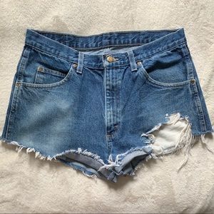 Distressed Vintage Denim Shorts